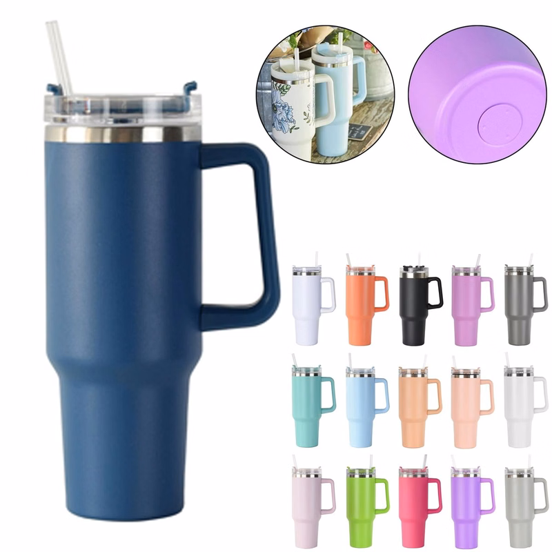 40oz Tumbler with Handle and Lid
