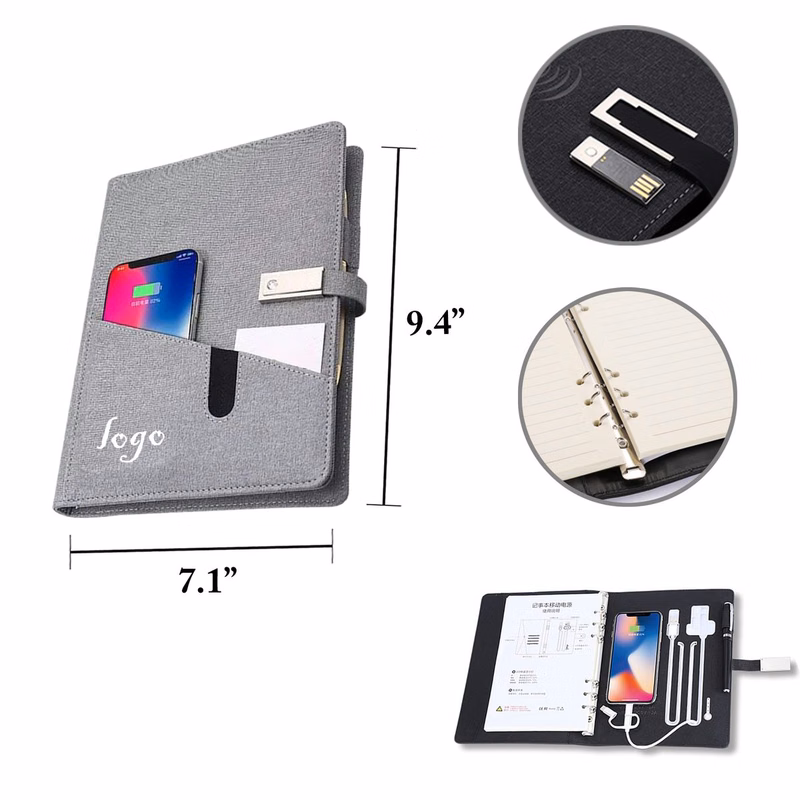 MOQ5 Wireless Charging Notebook With USB Function