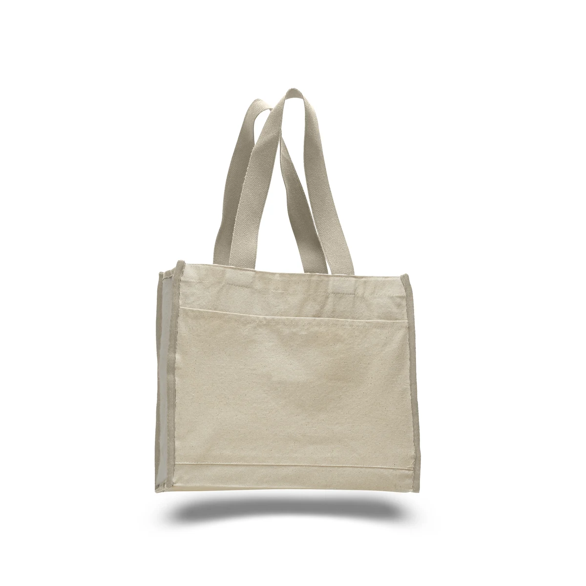 Heavy 12 oz. Cotton Canvas Shopping Tote Bag - Natural, custom tote bag with logo imprint 1