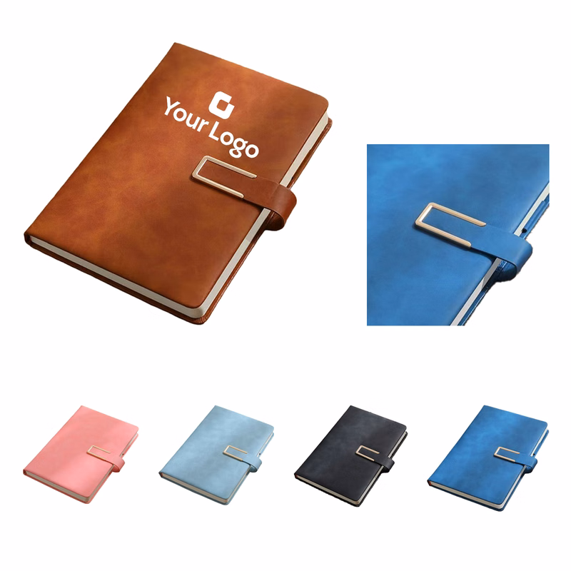 A5 Lined Leather Notebook for Work & Study