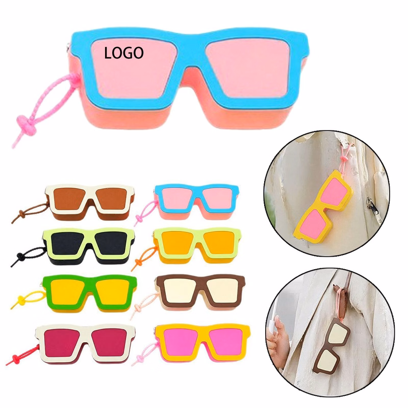 Silicone Sunglasses Shaped Storage Bag