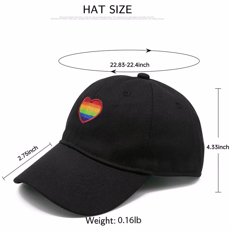Rainbow Love Embroidered Baseball Cap