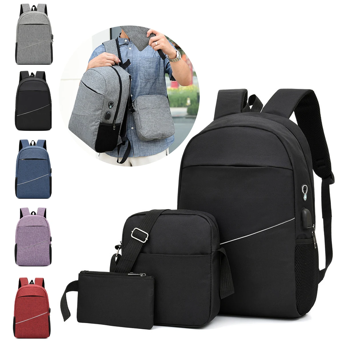 Multi-Functional Travel Men Backpack 1