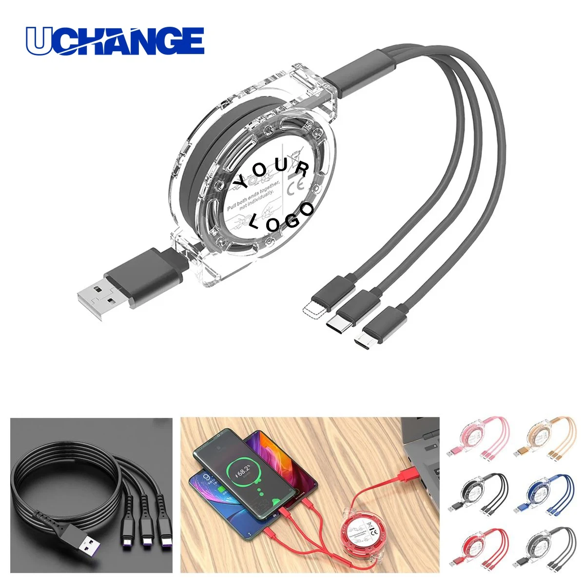 Compact Three In One Charging Cable for Travel 1