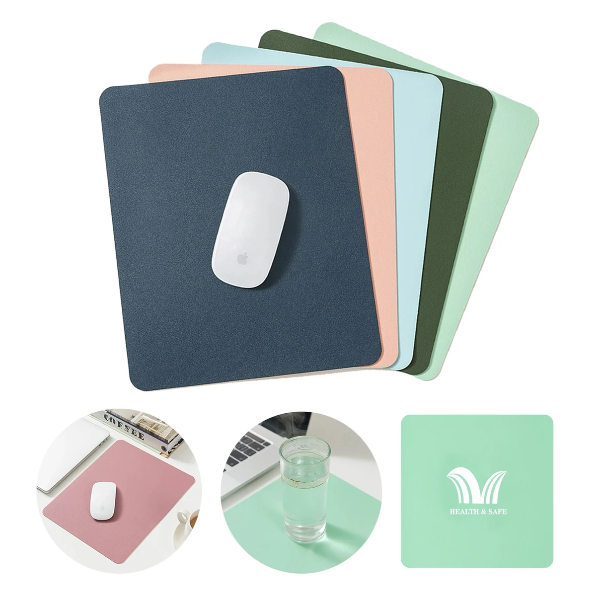 Pu Waterproof Double Sided Leather Mouse Pad 1