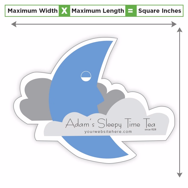 Custom Shape Magnet - 16 to 19.99 Square Inches - Outdoor Safe