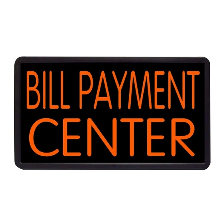 Bill Payment Center 13" x 24" Simulated Neon Sign 1