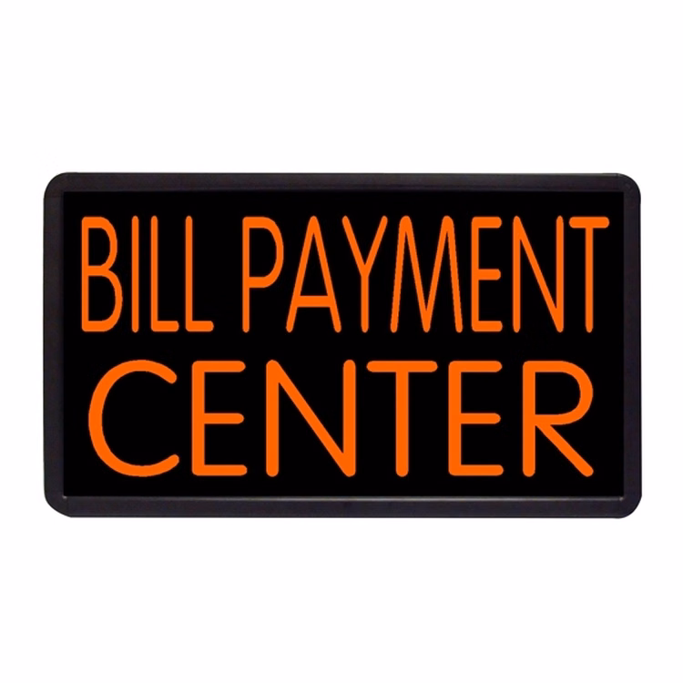 Bill Payment Center 13" x 24" Simulated Neon Sign