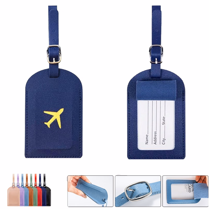 Soft Vegan Leather Luggage Tag
