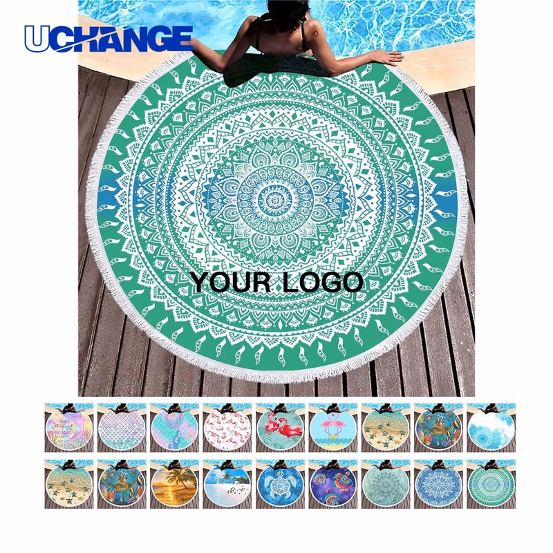 Microfiber Round Towel for Beaches and Pools