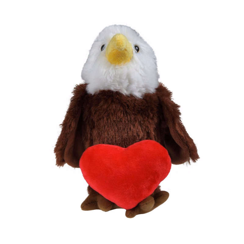 soft plush Eagle with heart