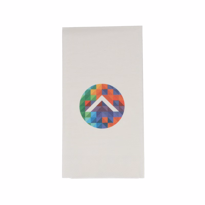 Guest Towel Napkin 3 Ply 1/6 Fold White Digital Print