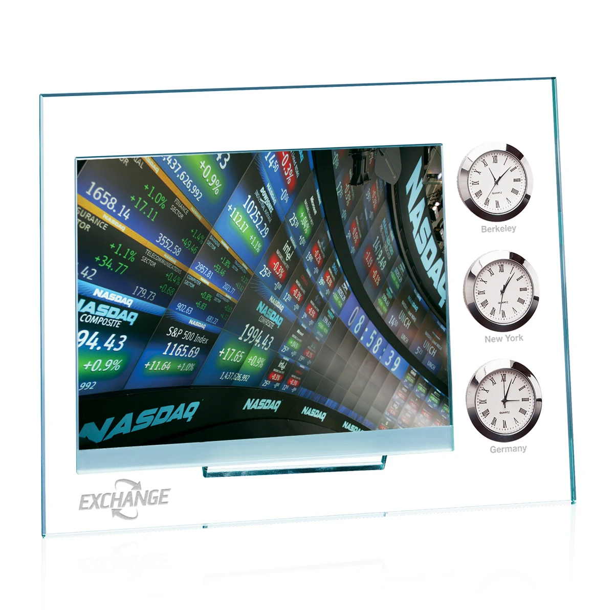 Dateline Clock/Frame - Jade/Chrome 1