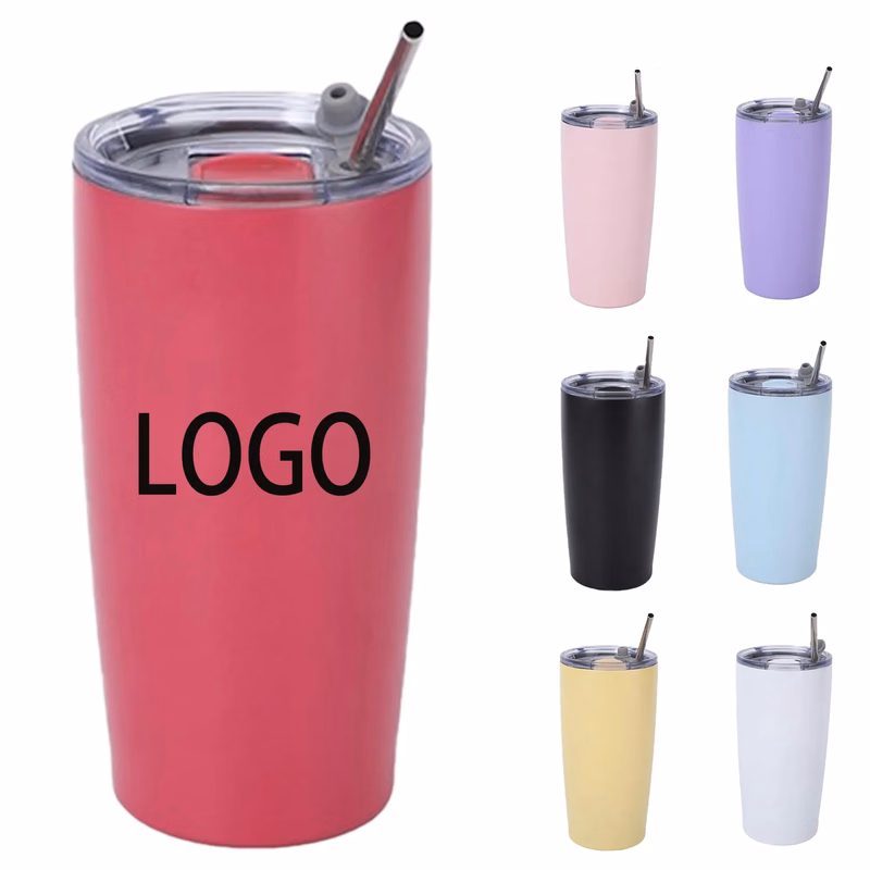 20oz Insulated Cup With Straw And Lid