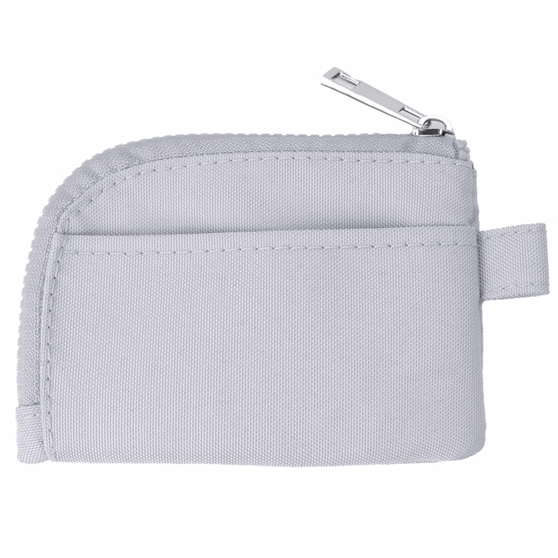 600D RPET Zippered Card Pouch w/ Clip - 4.7" x 3.3"