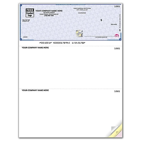 High security multipurpose laser voucher checks w/out lines 1