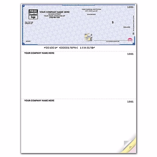 High security multipurpose laser voucher checks w/out lines