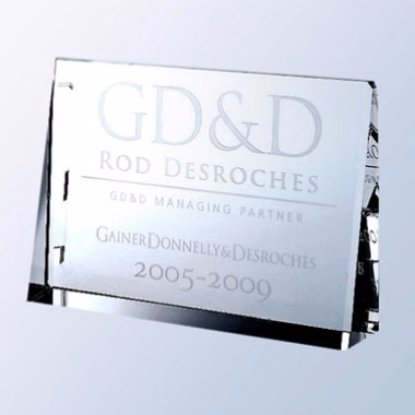 Optical Crystal Horizontal Rectangle Award - Small