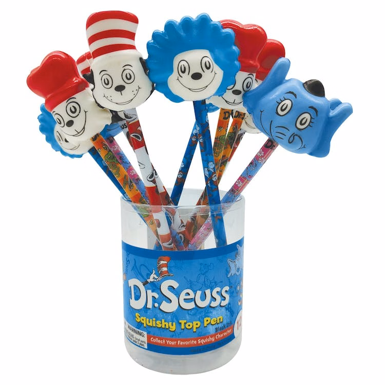 Dr. Seuss Squishy Top Pens - 4 Designs