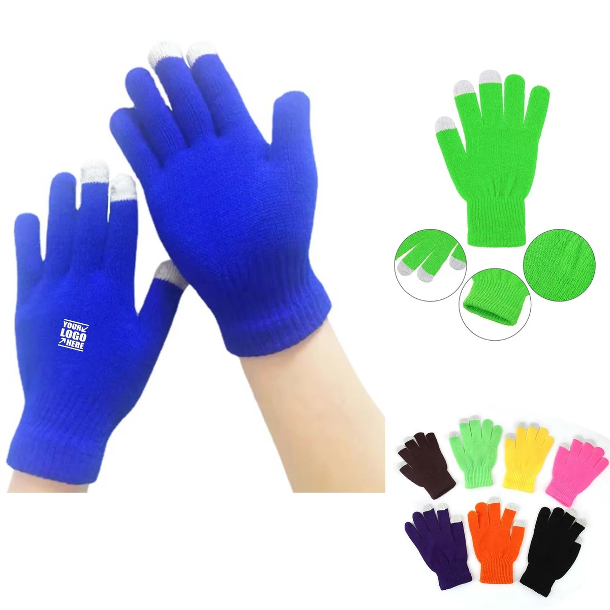 Warm Elastic Knit Touchscreen Gloves 1
