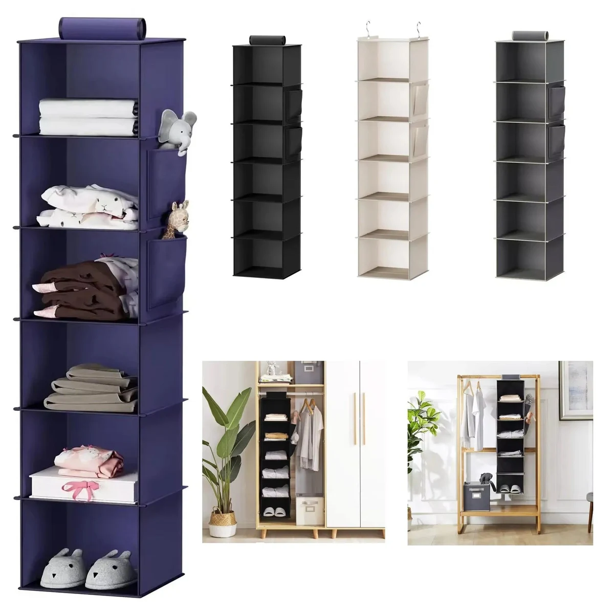 6-Shelf Hanging Closet Organizer 1