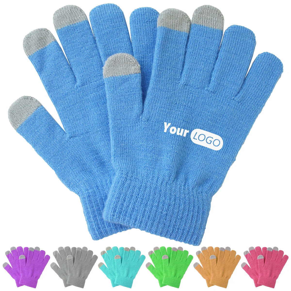 Cotton Colorful Touchscreen Gloves 1