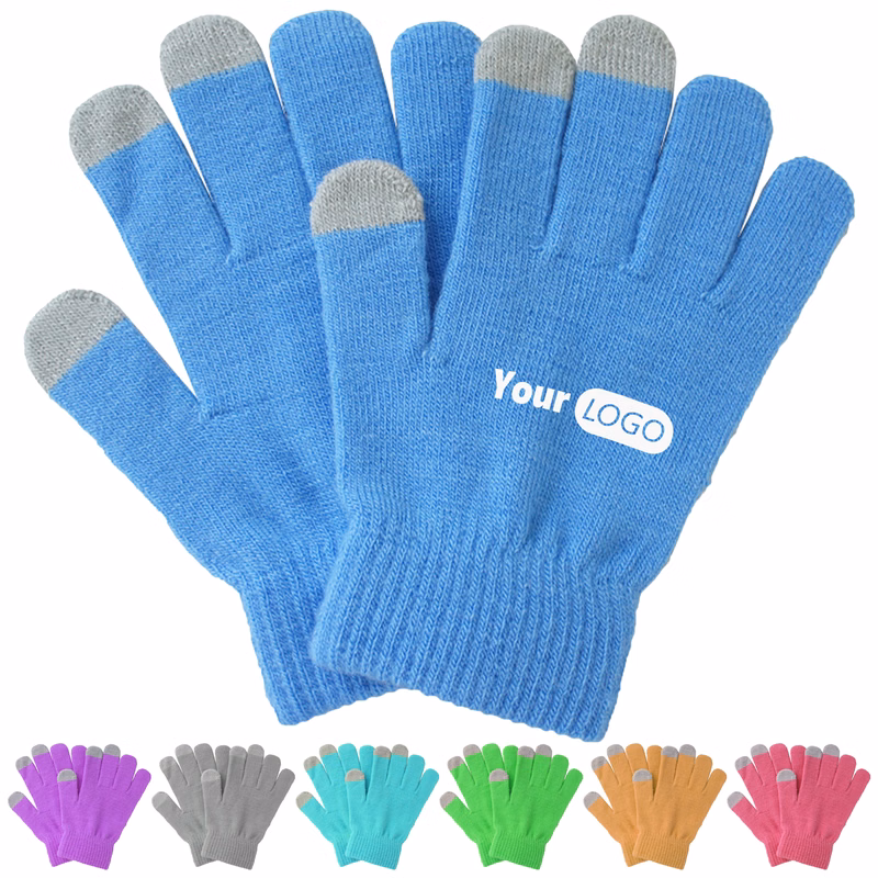 Cotton Colorful Touchscreen Gloves