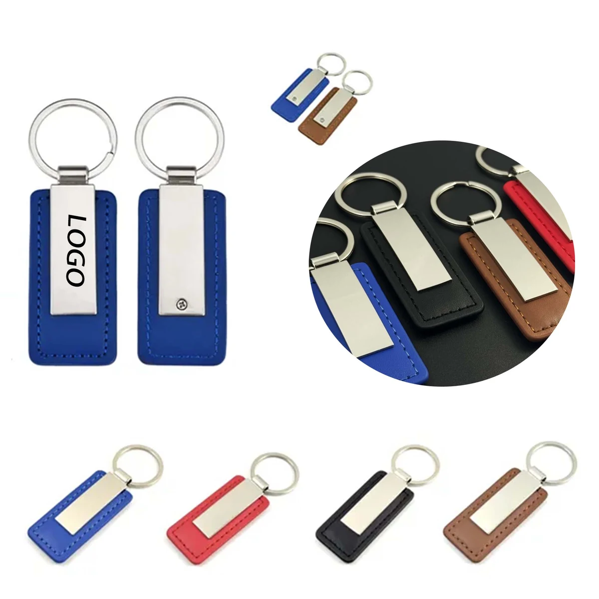 MOQ 50 PU Leather Keychain Pendant 1