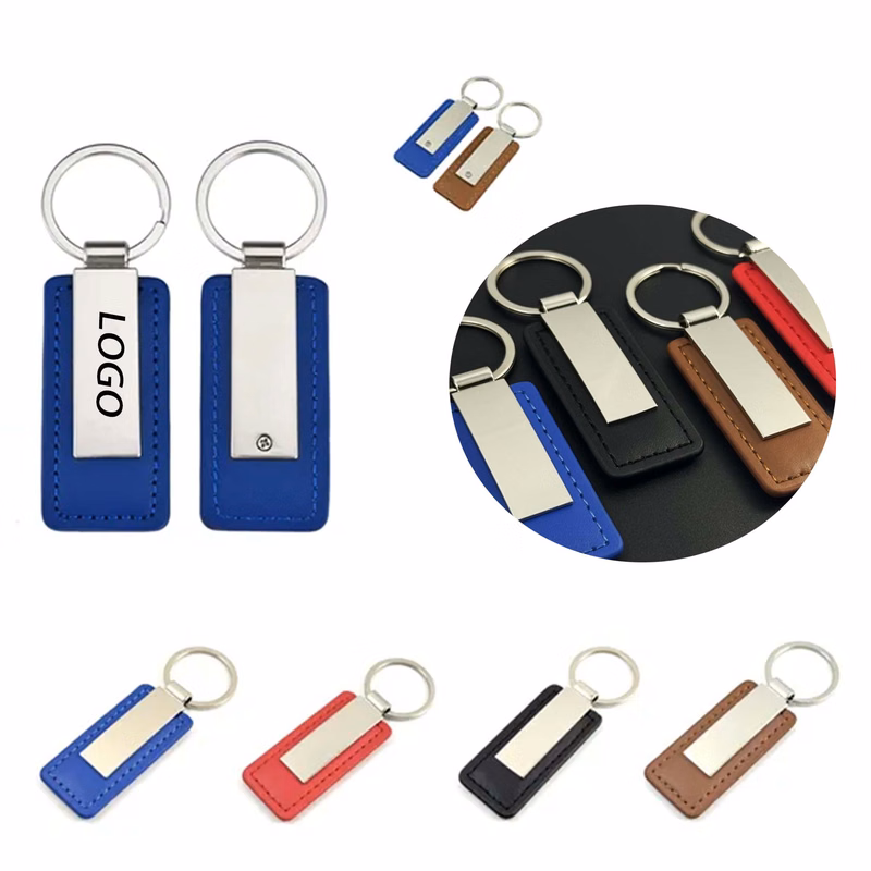 MOQ 50 PU Leather Keychain Pendant