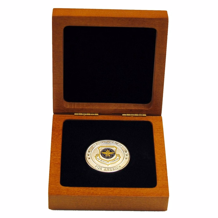 Wood Medallion Box 4" x 4" x 1.5"