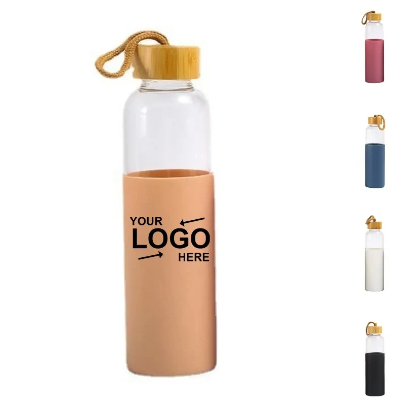 18Oz Silicone Glass Water Bottle 1