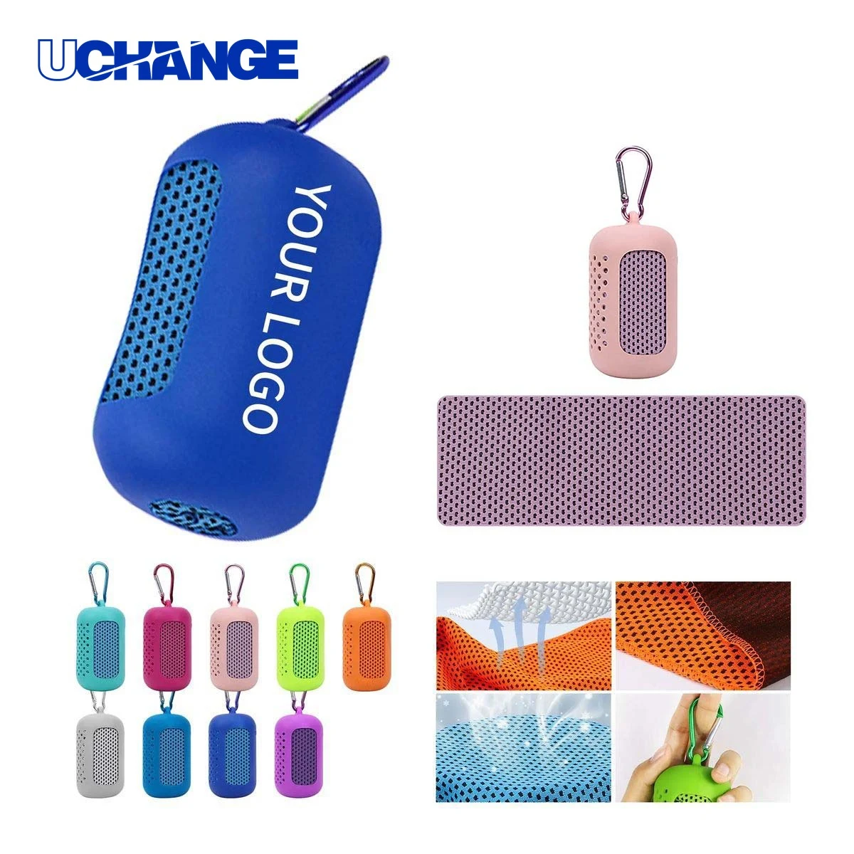 Polyester Quick Dry Towel with Silicone Case 1