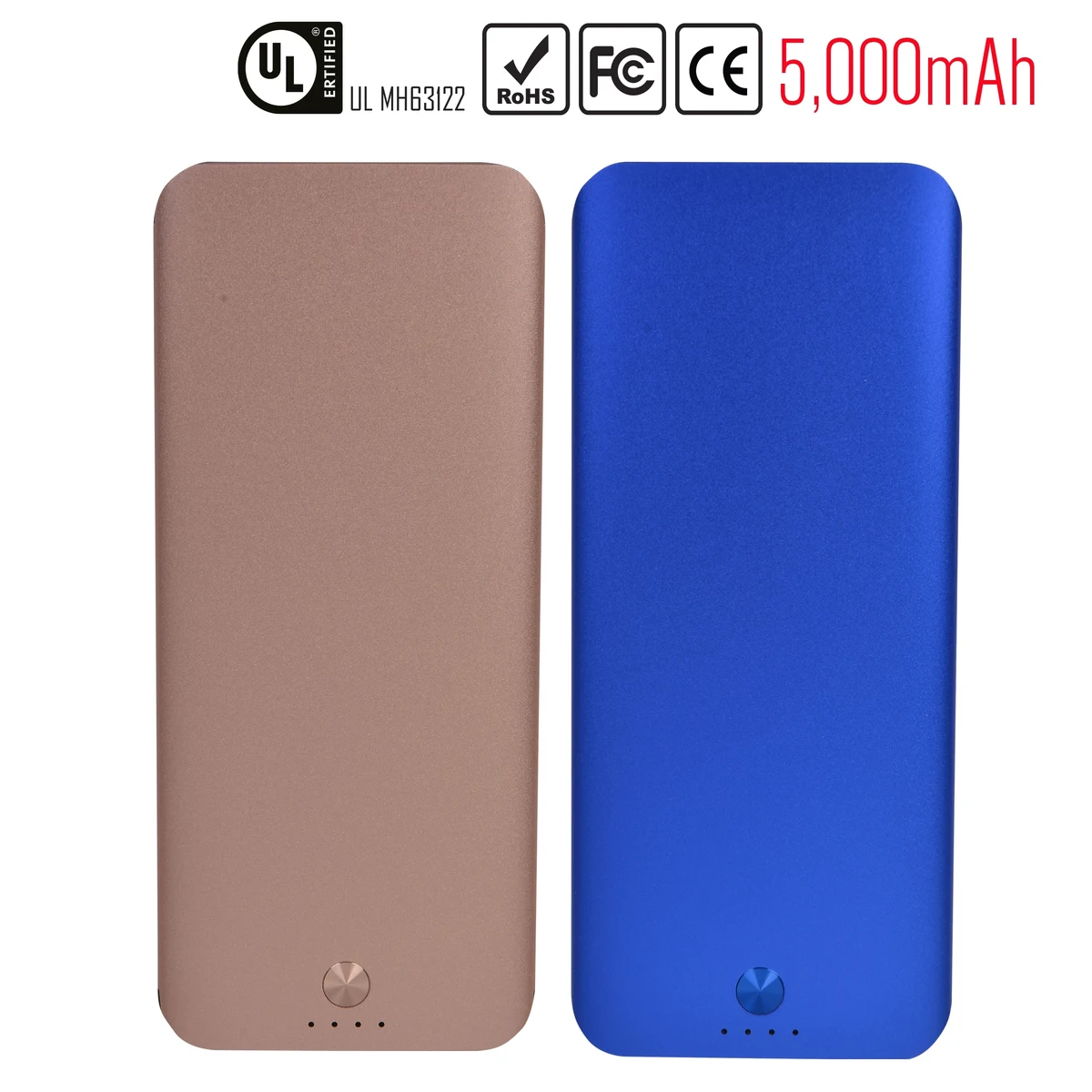 Ultra Slim Aluminum 5,000 mAh Portable Charger Power Bank 1