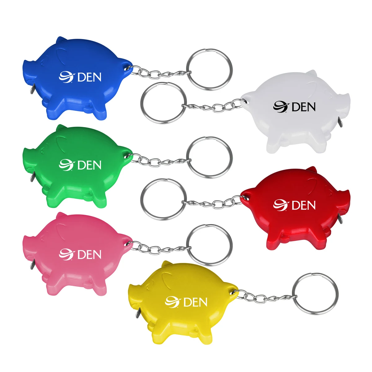 Pig shape tape measure with key chain 1