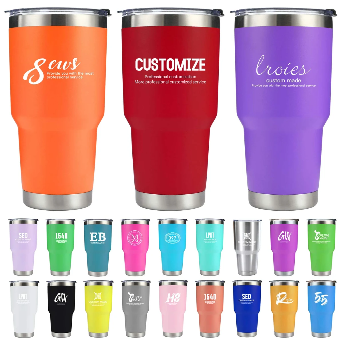30oz Double Wall Vacuum Insulated Coffee Cup 1