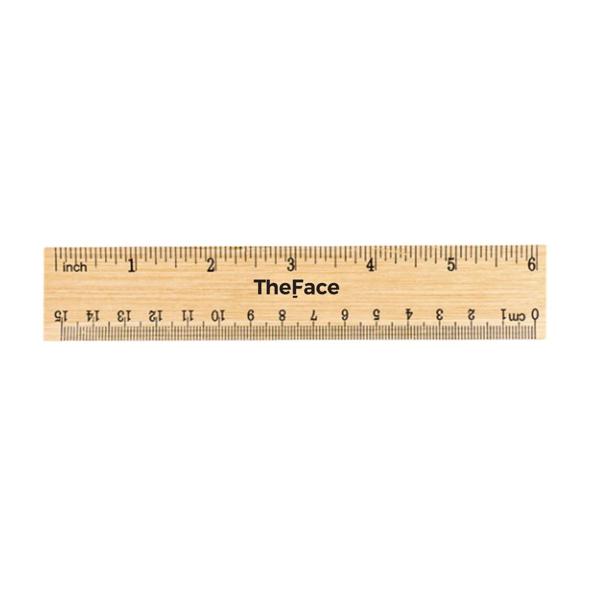 6" Double Sided Bamboo Ruler 1