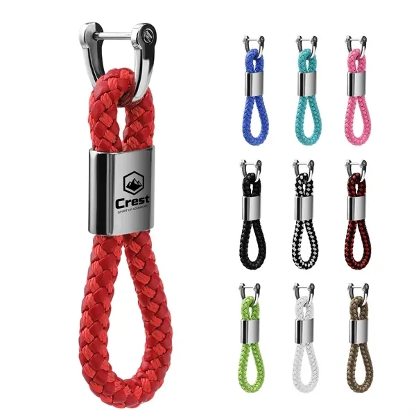 Custom Braided Leather Keychain with D Ring — Classic Car Fob for Daily Use 1
