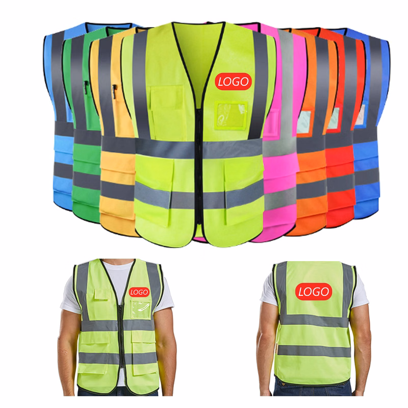 Multiple Pocket Reflective Safety Vest