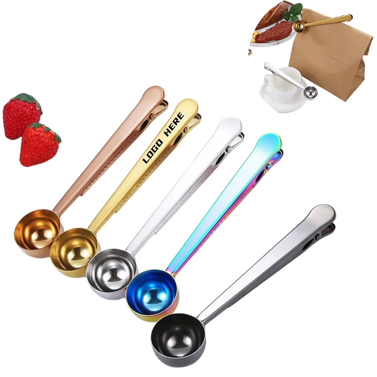 Stainless Steel Coffee Scoop Clip 1