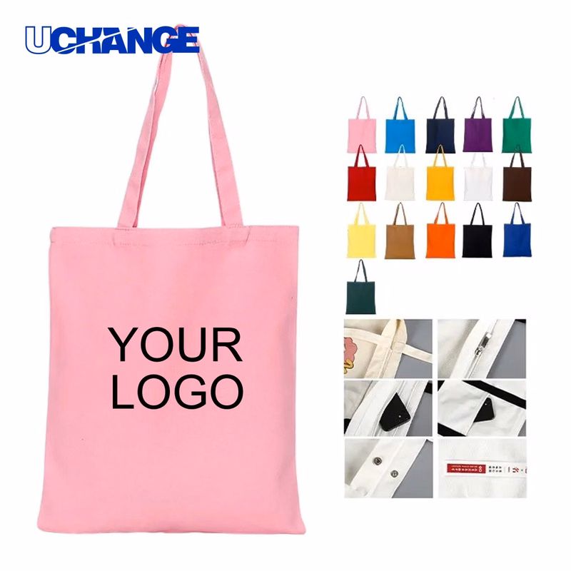 Polyester Cotton Tote Bag with Reinforced Handles