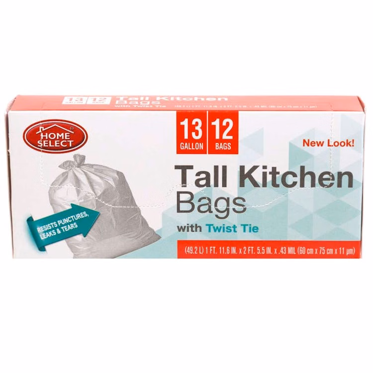 White Trash Bags - 13 Gallon