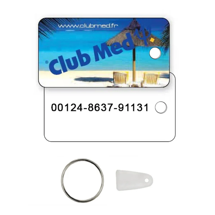 Plastic Key Tag .030 Thermal Laminated PVC (1.125" x 2.125") Full Colour 1