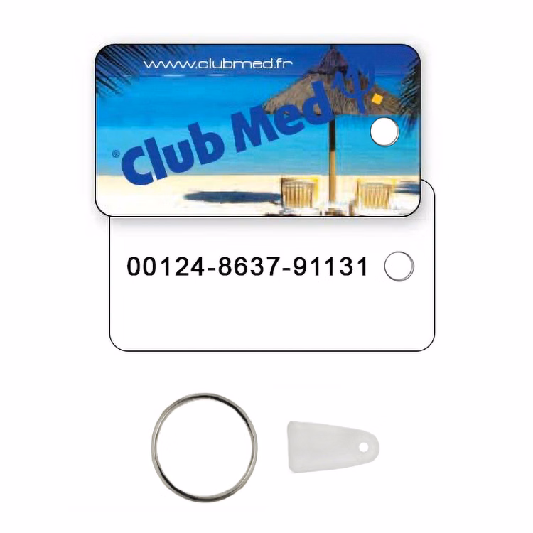 Plastic Key Tag .030 Thermal Laminated PVC (1.125" x 2.125") Full Colour