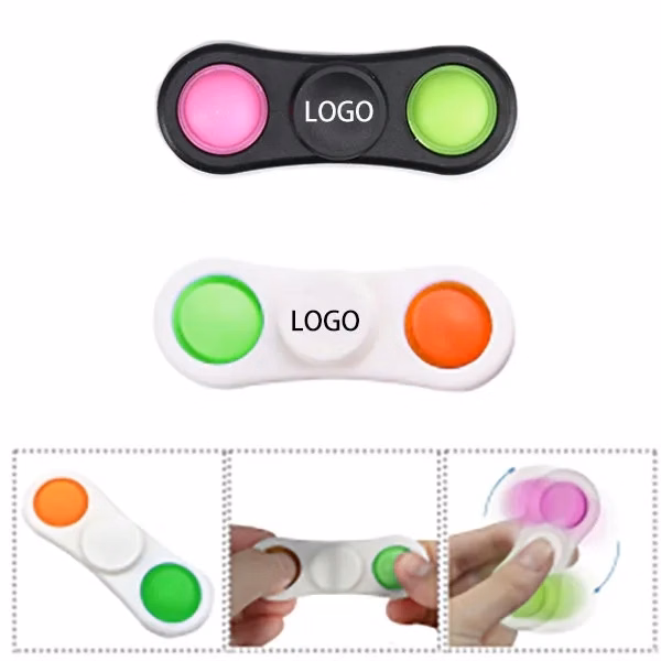 Finger Bubble Pop Spinner 2 in 1 Stress Relief Toy Squeeze