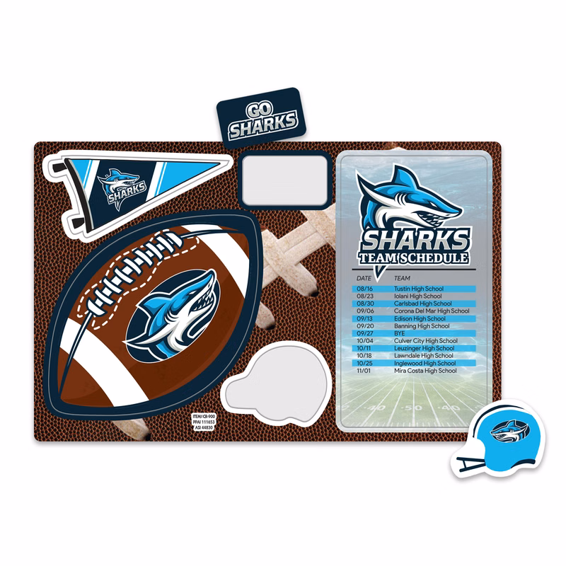 Repositionable Football Spirit Card