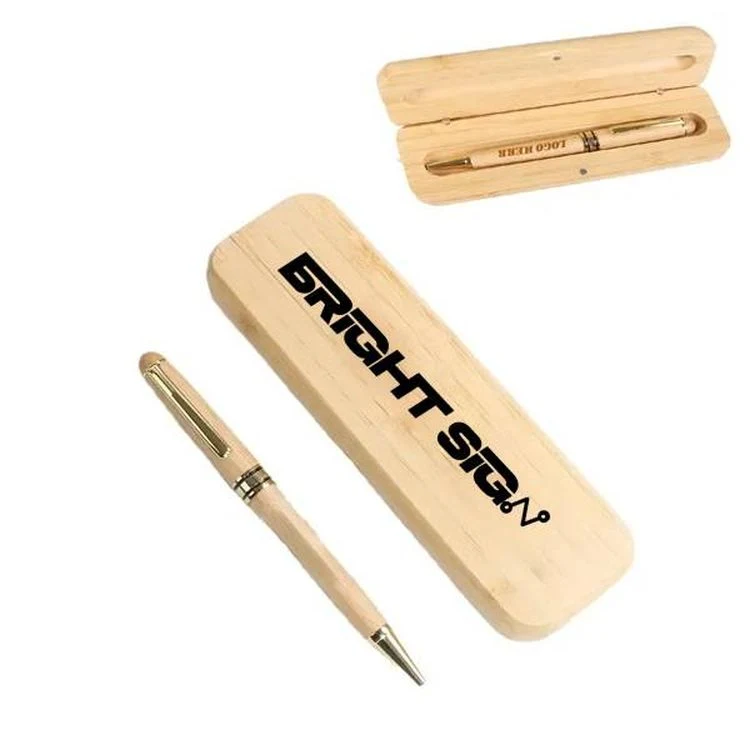 Eco-Friendly Bamboo Ballpoint Pen Gift Set 1