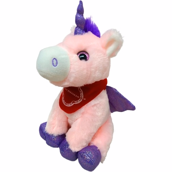 9" Bright Color Pink Unicorn