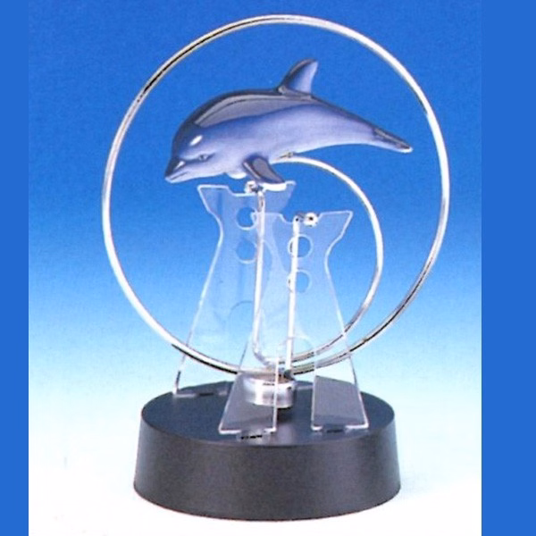 Rocking Dophin with Ring Blue Ceramic Dolphin