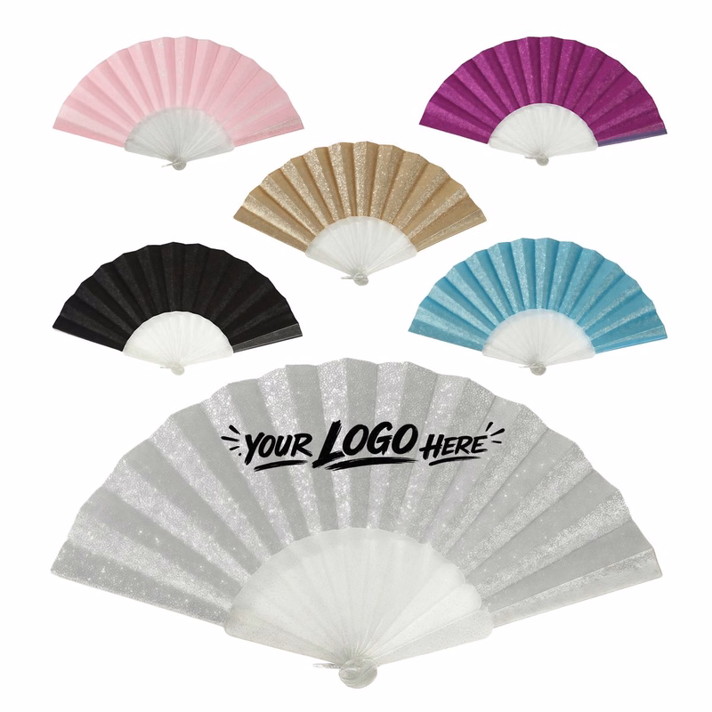 9 Inch Folding Fan Custom Logo Party Event Supply