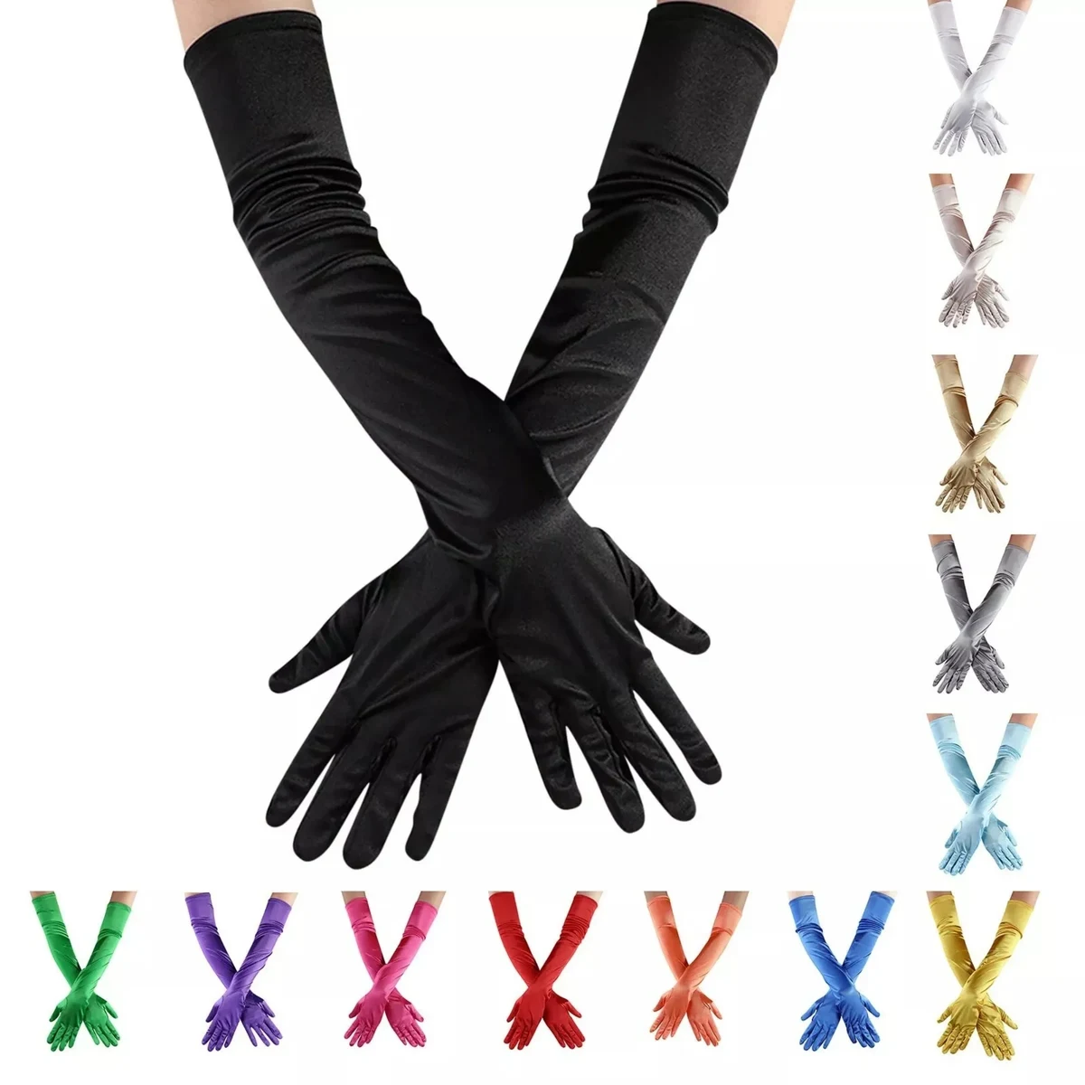 Long Satin Glove 1